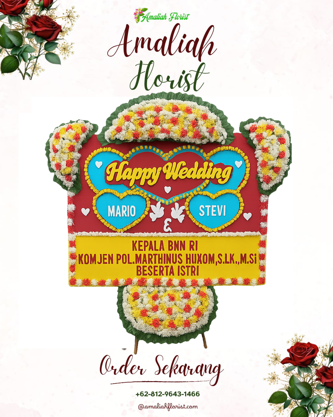 Papan Bunga Pernikahan Muncang